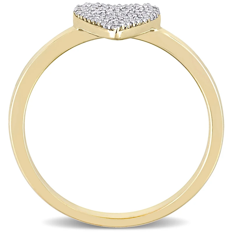 Julianna B 10K Yellow Gold 0.20CTW Diamond Heart Ring