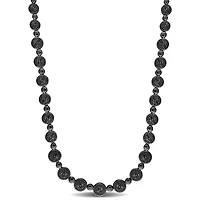 Julianna B Sterling Silver 1.00CTW Black Diamond Tennis Necklace