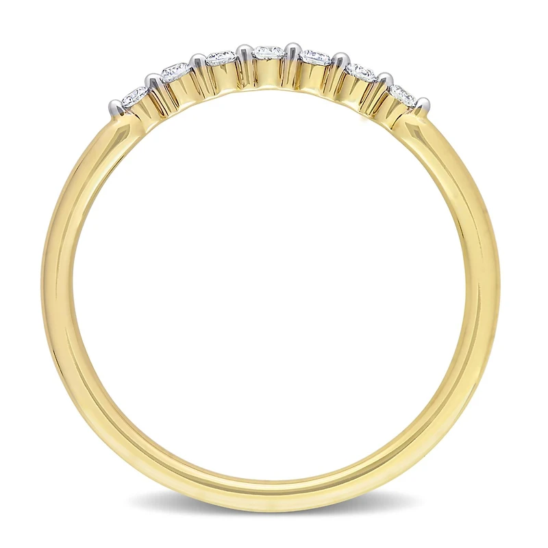 Julianna B 10K Yellow Gold 0.10CTW Diamond Stackable Ring