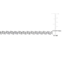 Julianna B Sterling Silver 0.52CTW Diamond Tennis Necklace