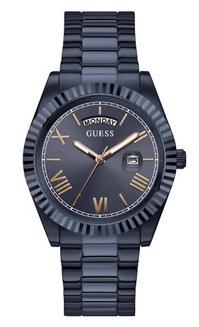 Guess Men's Navy Stainless Steel Watch