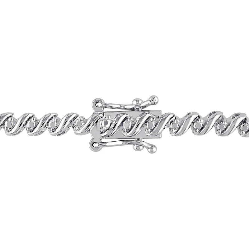 Julianna B Sterling Silver 0.50CTW Diamond Tennis Bracelet