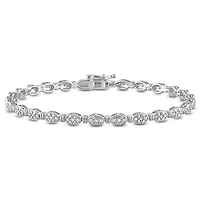 Julianna B Sterling Silver 0.49CTW Diamond Tennis Bracelet