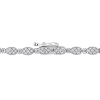 Julianna B Sterling Silver 0.49CTW Diamond Tennis Bracelet