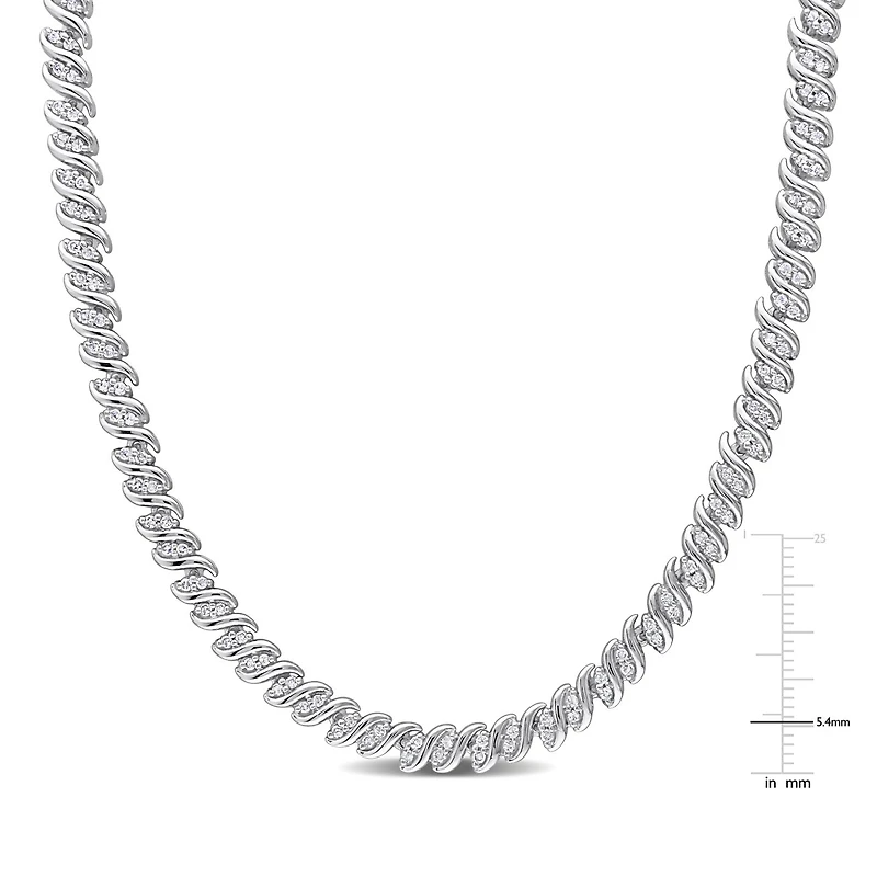 Julianna B Sterling Silver 1.98CTW Diamond Necklace