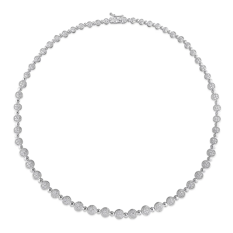 Julianna B Sterling Silver 0.50CTW Diamond Tennis Necklace