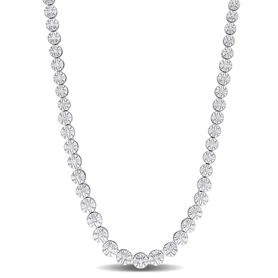 Julianna B Sterling Silver 0.50CTW Diamond Tennis Necklace