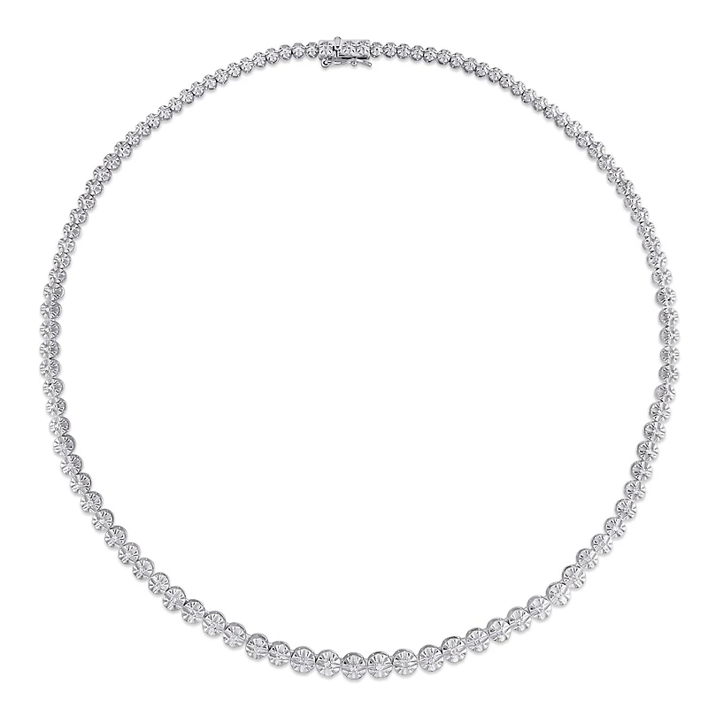 Julianna B Sterling Silver 0.50CTW Diamond Tennis Necklace