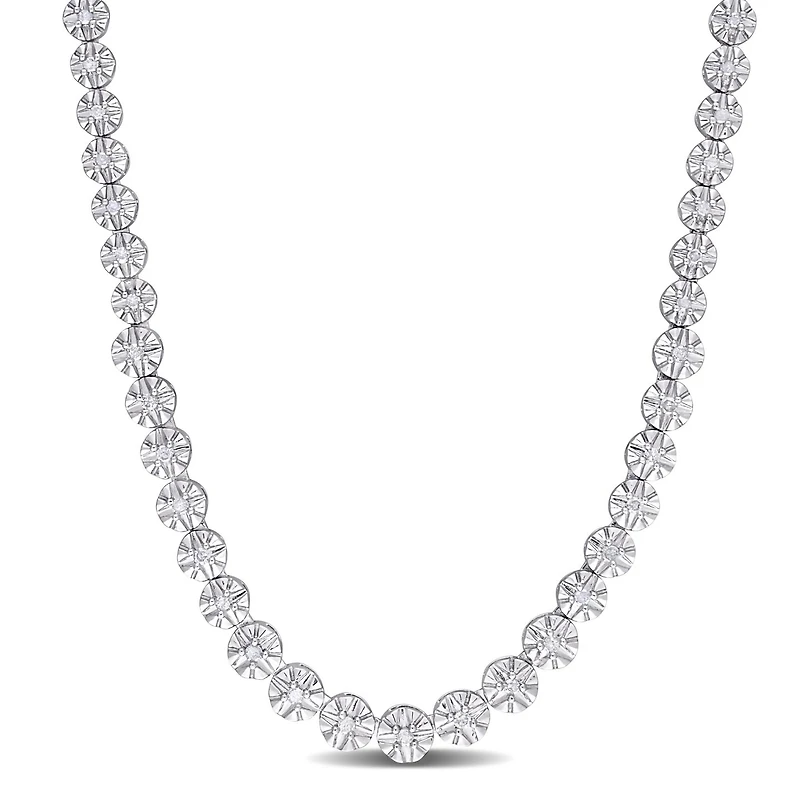 Julianna B Sterling Silver 0.99CTW Diamond Necklace