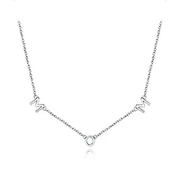 Sterling Silver Cubic Zirconia 19" Mom Necklace