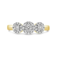 10K Yellow Gold 0.25CTW Canadian Diamond Three-Stone Ring