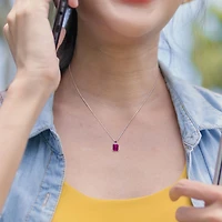 Julianna B Sterling Silver Pink Topaz, Ruby & Diamond Pendant