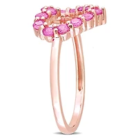 Julianna B 10K Rose Gold Pink Sapphire Heart Ring