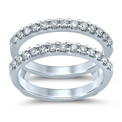 14K White Gold 0.60CTW Diamond Ring Enhancer