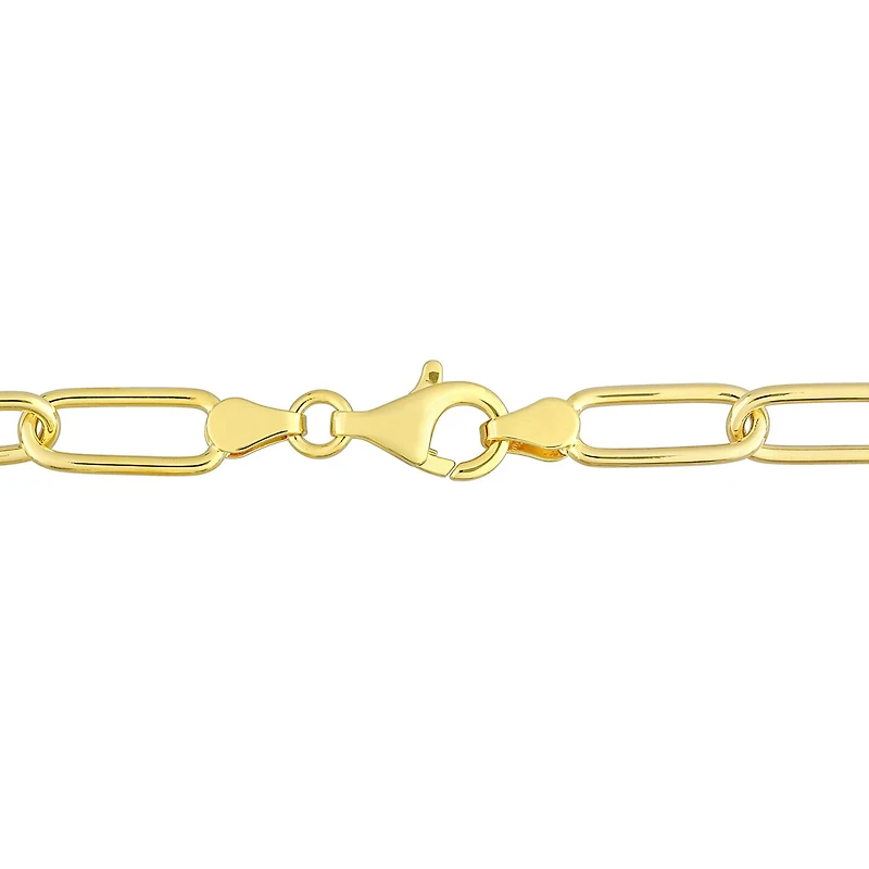 Julianna B Sterling Silver Yellow Plated Diamond Charm Bracelet 7.5