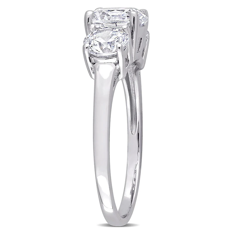 Julianna B Sterling Silver Cubic Zirconia 3 Stone Ring