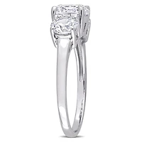 Julianna B Sterling Silver Cubic Zirconia 3 Stone Ring