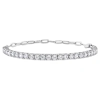 Julianna B Sterling Silver Cubic Zirconia Tennis Bracelet
