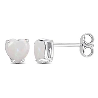 Julianna B Sterling Silver Opal Stud Earrings