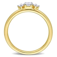 Julianna B 14K Yellow Gold 0.25CTW Diamond Three-Stone Ring