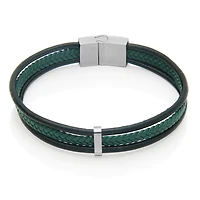 SteelX Leather Bracelet