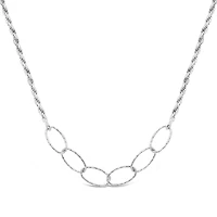 Sterling Silver 18" + 2" Extender Open Link Chain