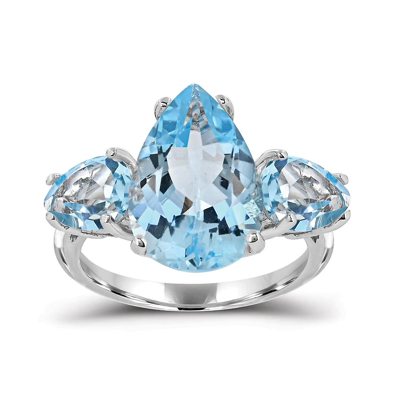 Sterling Silver Sky Blue Topaz Ring