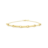 10K Yellow Gold 7.5" Paperclip Link Bracelet