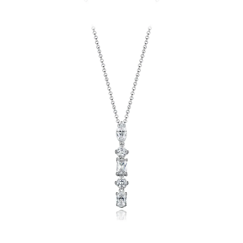 Sterling Silver Cubic Zirconia Pendant and Earring Set