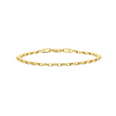 10K Yellow Gold 7.25" Open Rolex Link Bracelet
