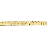 10K Yellow Gold 7.5" 3D Wave Link Bracelet