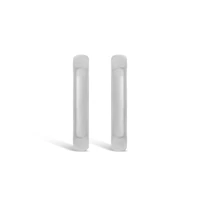 10K White Gold Oval Hoop Earring