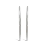 10K White Gold Large Hoop Earring