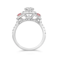 Jenny Packham 18K White Gold Lab Grown 1.75CTW White & Pink Diamond Bridal Ring