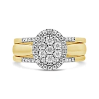 10K Yellow Gold 0.50CTW Three Piece Diamond Bridal Set