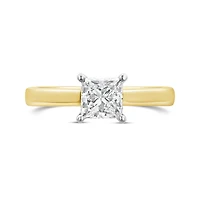 New Brilliance 14K Yellow Gold Lab Grown 1.00CT Princess Cut Diamond Ring