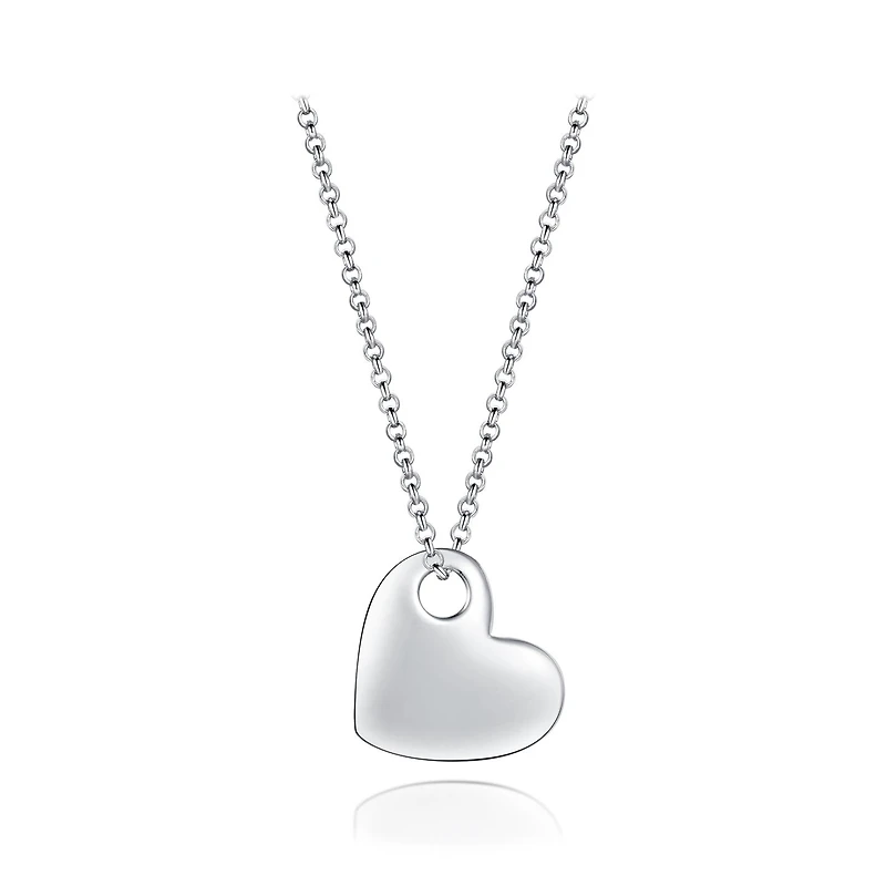 Sterling Silver Heart 19" Pendant