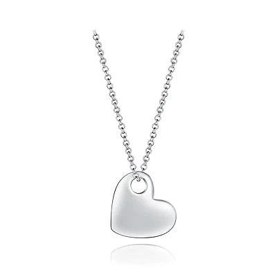 Sterling Silver Heart 19" Pendant