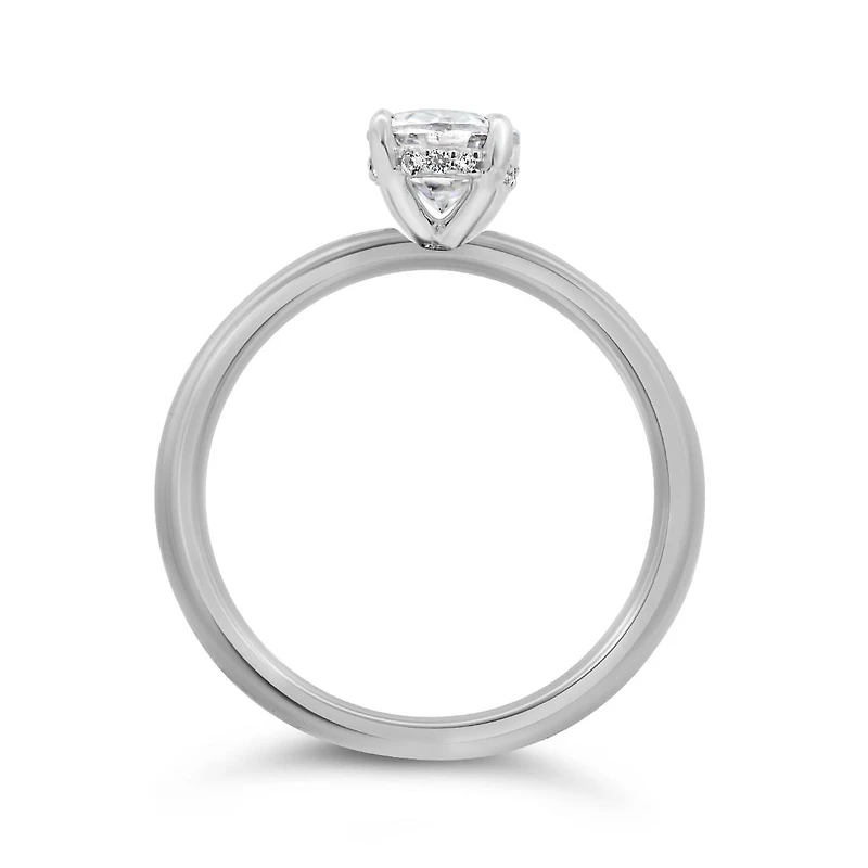 New Brilliance 14K White Gold Lab Grown 1.26CTW Oval Diamond Solitaire Ring