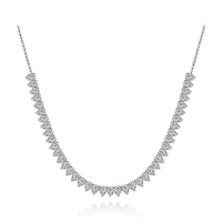 Sterling Silver Cubic Zirconia Tear Drop Necklace