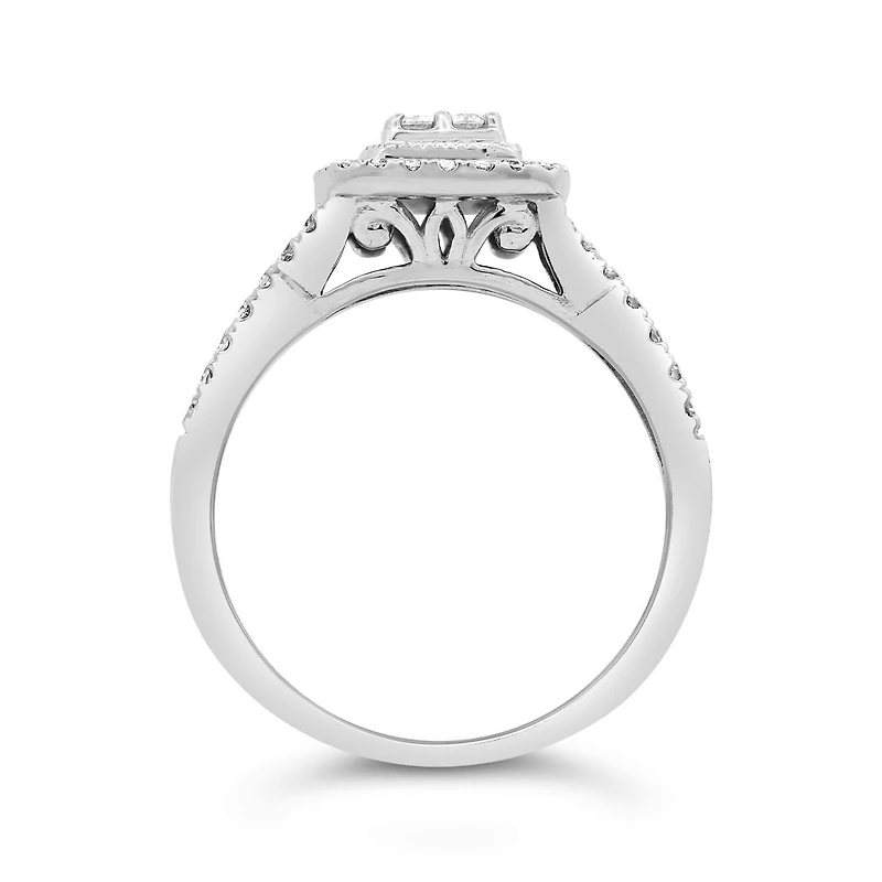 10K White Gold 0.50CTW Diamond Bridal Set