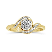 10K Yellow Gold Diamond Promise Ring