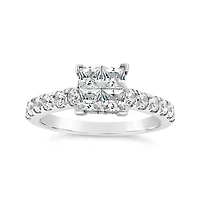14K White Gold 1.52CTW Princessa Diamond Bridal Ring