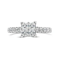 14K White Gold 1.52CTW Princessa Diamond Bridal Ring