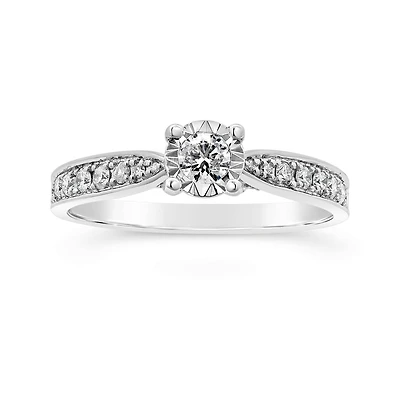 Glacier Fire 10K White Gold Canadian 0.50CTW Diamond Bridal Ring
