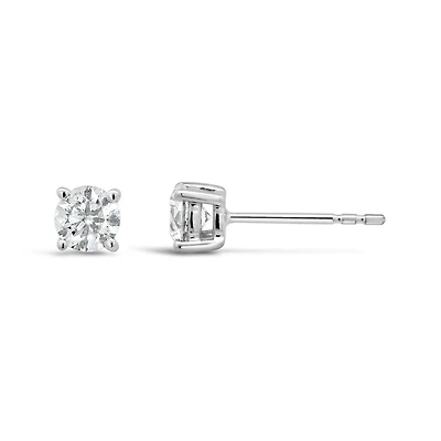 Glacier Fire 14K White Gold Canadian 0.75CTW Diamond Stud Earrings