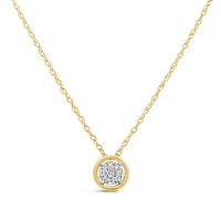 Bouquet 10K Yellow Gold Diamond Pendant