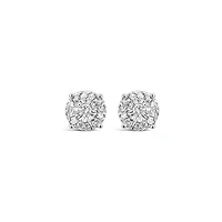 Sterling Silver 0.24CTW Diamond Stud Earrings