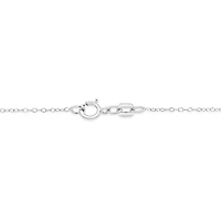 Sterling Silver Round Diamond Pendant