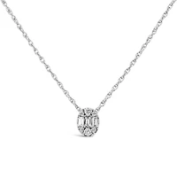 Bouquet 10K White Gold Diamond Pendant